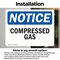 Signmission Compressed Gas OSHA Notice Sign, Vinyl Decal, 14in W x 10in L, 2PK OS-2PACK-NS-D-1014-L-10752 - alternate 5